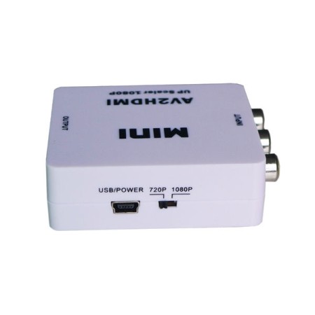 Адаптер конвертер / переходник / преобразователь с RCA (тюльпаны, колокольчики) на HDMI