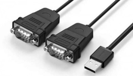Конвертер USB(m) на 2xCOM(m) RS232, 1.5m UGREEN