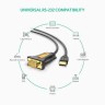 Конвертер USB(m) на COM(m) RS232, PL2303, 1m CR104 (20210) UGREEN