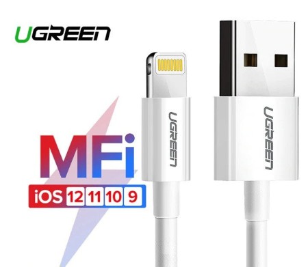 Кабель USB 2.0 - Lightning(m) 8-pin, 1m US155 (20728) UGREEN					