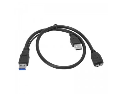 Кабель 2хUSB 3.0(m) - micro USB 3.0(m), Y-кабель (Для подключения жестких дисков)