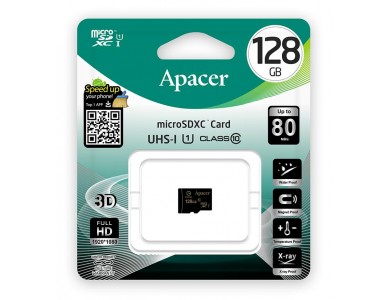 Карта памяти microSD Apacer AP128GMCSX10U1-R 128GB