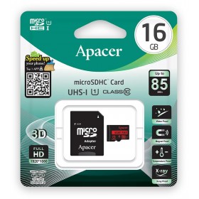 Карта памяти microSD Apacer AP16GMCSH10U5-R 16GB