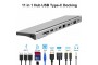 Конвертер USB 3.1(m) Type C на HDMI/VGA/LAN/CardReader/3.5mm ComboJack/USB 3.0 HUB 3 port/PD