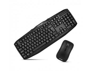 Беспроводная клавиатура + мышь Crown CMMK-952W black