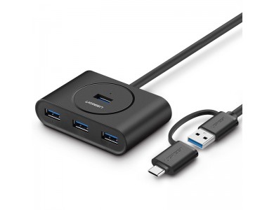 USB 3.0/Type C 4 port HUB, 1m UGREEN