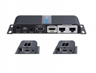 LenKeng LKV712Pro (удлинитель HDMI до 40м, UTP, сплиттер, EDID)