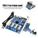 Плата расширения PCI-E x1 to 4 PCI-E x1 (Splitter 1x4)