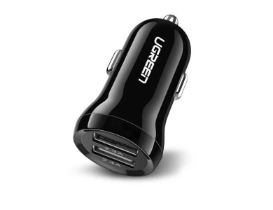 Адаптер автомобильная зарядка (2хUSB, 2.4А + 2,4A) UGREEN