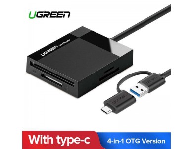 USB 3.0/Type C 4 в 1 Card Reader UGREEN