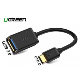 Кабель USB 3.1(m) Type C- USB(f) Type A 0.1m. OTG-кабель UGREEN