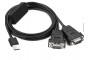 Конвертер USB(m) на 2xCOM(f) RS232, 1.5m UGREEN