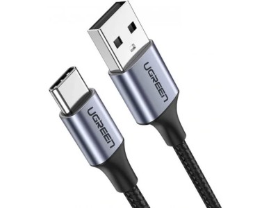 Кабель USB 2.0 - USB C, 480Mbps, 3A, QC3.0, 18W, 1m. UGREEN