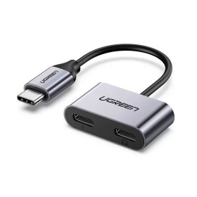 Конвертер USB-C на Audio USB-C + порт USB-C для зарядки UGREEN