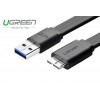 Кабель USB 3.0(m) - micro USB 3.0(m), плоский, 0.5m., (UGREEN)
