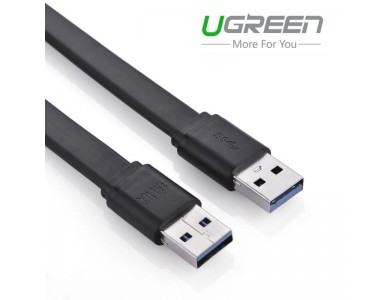 Кабель USB 3.0(m) - USB 3.0(m), 1m, плоский (UGREEN)