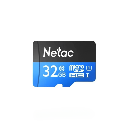 Карта памяти, Netac, NT02P500STN-032G-R, MicroSDHC 32GB, с адаптером SD