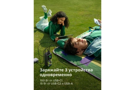 Мобильный аккумулятор Power Bank, 20000mAh, DigitalDisplay, 130W, серый, Genshin Impact Edition PB721 (35524GI) UGREEN