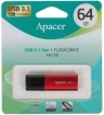 USB-накопитель, Apacer, AH25B, AP64GAH25BR-1, 64GB, USB 3.1, Красный