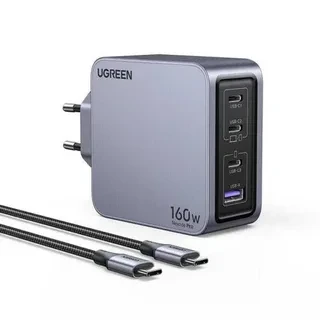 Зарядное устройство на 3xUSB C+1xUSB, 160W, QC4.0+/PD3.1, Nexode Pro, GaNInfinit X763 (25877) UGREEN