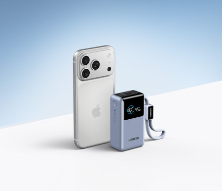 Мобильный аккумулятор Power Bank, 10000mAh, 55W, 1C1A, голубой, PB727 (75701B) UGREEN