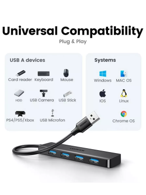 USB 3.0 4 port HUB, 0.15m CM219 (25851) UGREEN