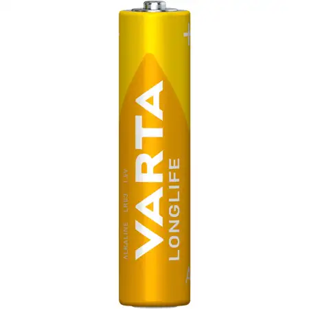 Батарейка, VARTA, LR03 Longlife Micro, AAA, 1.5 V, 2 шт., Блистер