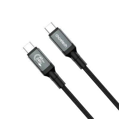 Кабель USB C - USB C, 4.0 Gen 3, 40Gbps, 8K@60Hz, 5A, 240W, 1.2m (XCC-1040) Choetech