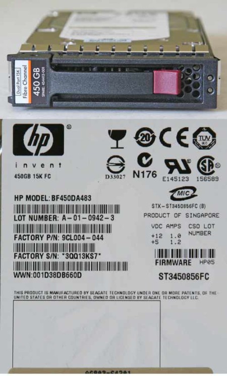 Жесткий диск для сервера HP 450ГБ (BF450DA483)