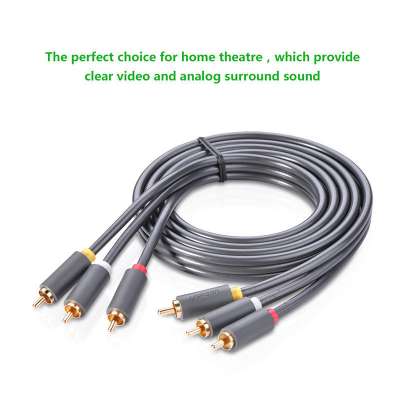 Кабель 3RCA(m) - 3RCA(m) тюльпаны, 1.5m UGREEN