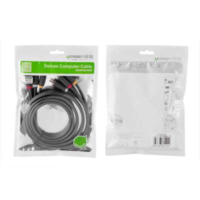Кабель 3RCA(m) - 3RCA(m) тюльпаны, 1.5m UGREEN