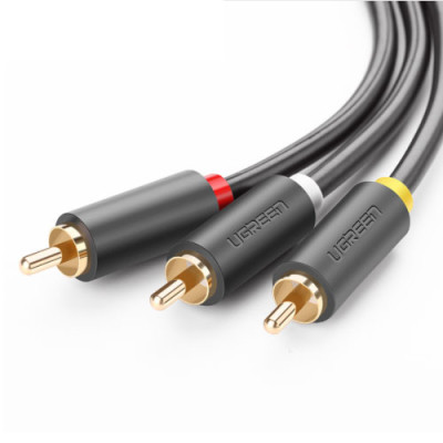Кабель 3RCA(m) - 3RCA(m) тюльпаны, 1.5m UGREEN