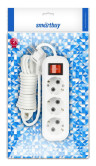 Удлинитель SmartBuy 3 розетки, 15м, 16А, ПВС 3х1,0, с вкл., с заземлением (SBE-16-3-15-ZS)