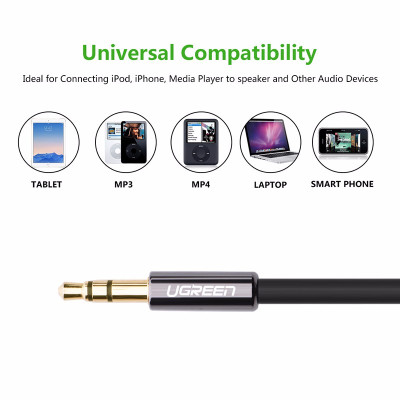 Кабель Audio(m) 3.5mm - 2RCA(m), 2m AV116 (10584) UGREEN