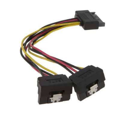 Кабель питания Sata на 2 Sata, 15см