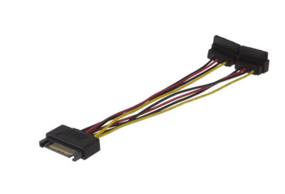 Кабель питания Sata на 2 Sata, 15см