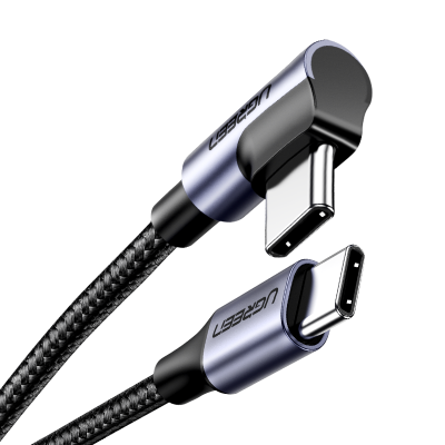 Кабель USB C - USB C 90°, 480Mbps, 3A, 60W, US255 UGREEN