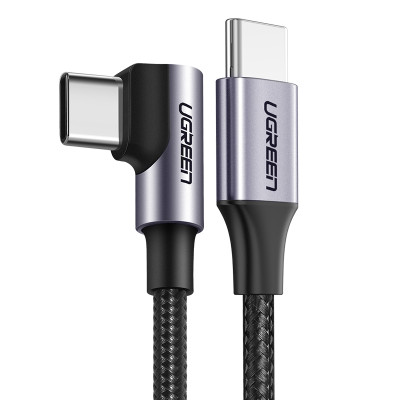 Кабель USB C - USB C 90°, 480Mbps, 3A, 60W, US255 UGREEN