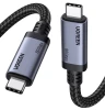 Кабель USB C - USB C, 4.0 Gen4, 80Gbps, 16K@60Hz, 5A, 240W, 1m, L706 (65383) UGREEN