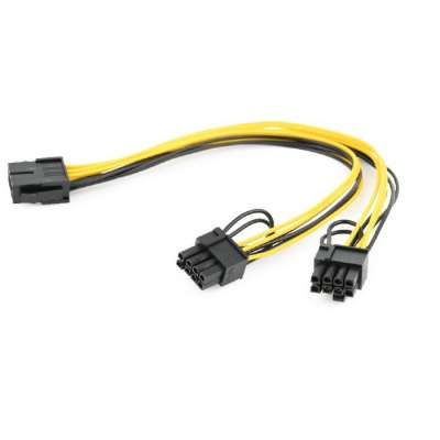Кабель питания 6Pin на 2x8Pin, 20см