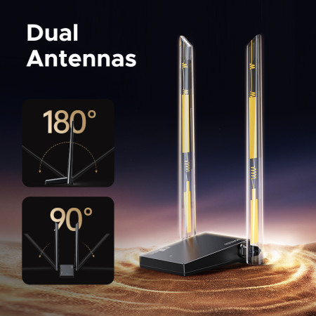 Wi-Fi6E AXE5400 Беспроводной сетевой адаптер 2.4GHz/5GHz/6GHz CM787 (75917) UGREEN