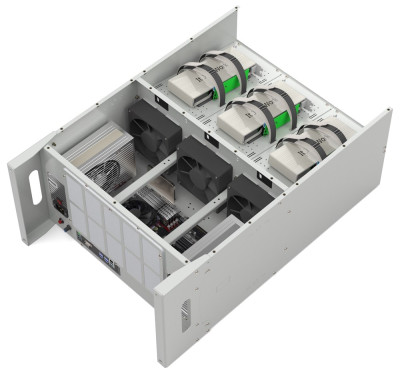  Корпус BigCryptone-6Rv2 - Раздельные потоки, 6GPU (ALL), 540х800х300мм, 2 блока АТХ, 3 fan