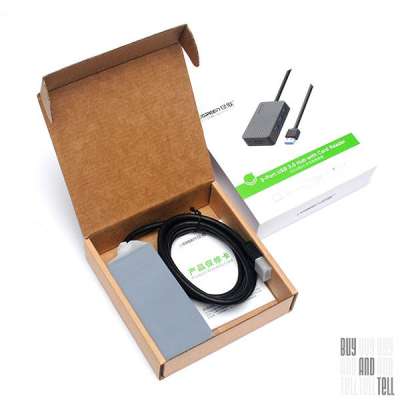 USB 3.0 3 port HUB + кардридер, 1m UGREEN 30413