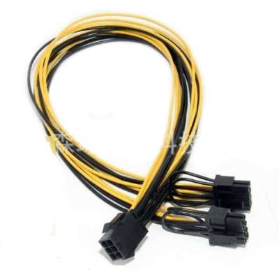 Кабель питания 6Pin на 2x8Pin, 50см