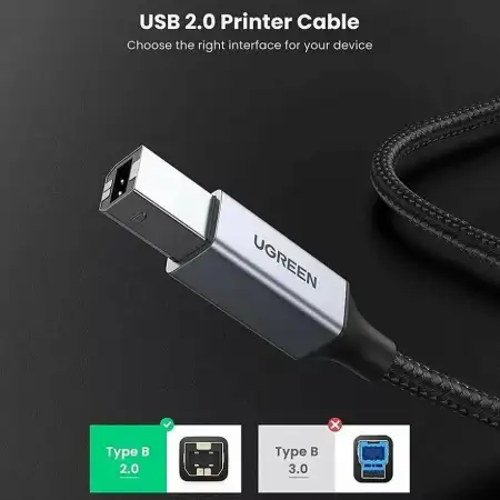 Кабель USB(m) - USB(m) A/B для принтера USB 3м. US369 (80804) UGREEN