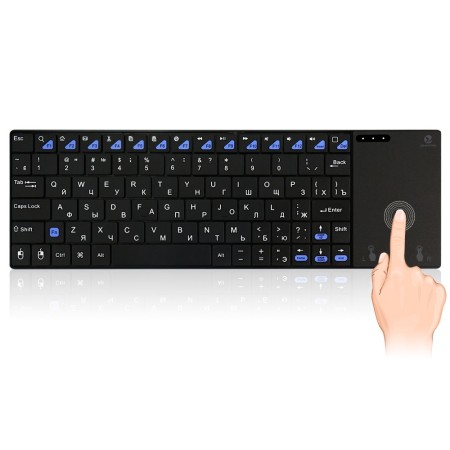 Клавиатура беспроводная Zoweetek Rii i12 (русские буквы) + TouchPad