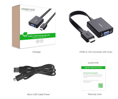 Конвертер HDMI на VGA Adapter MM103 40248 UGREEN