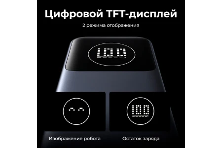 Мобильный аккумулятор Power Bank, 12000mAh, DigitalDisplay, 100W, серый, PB274 (35526B) UGREEN