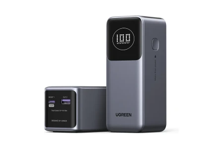 Мобильный аккумулятор Power Bank, 12000mAh, DigitalDisplay, 100W, серый, PB274 (35526B) UGREEN