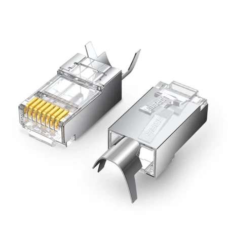 Коннектор RJ-45 (FTP) CAT 7, 10шт., NW123 (70316) UGREEN